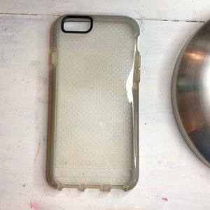 clear with gray rim silicone tech 21 case